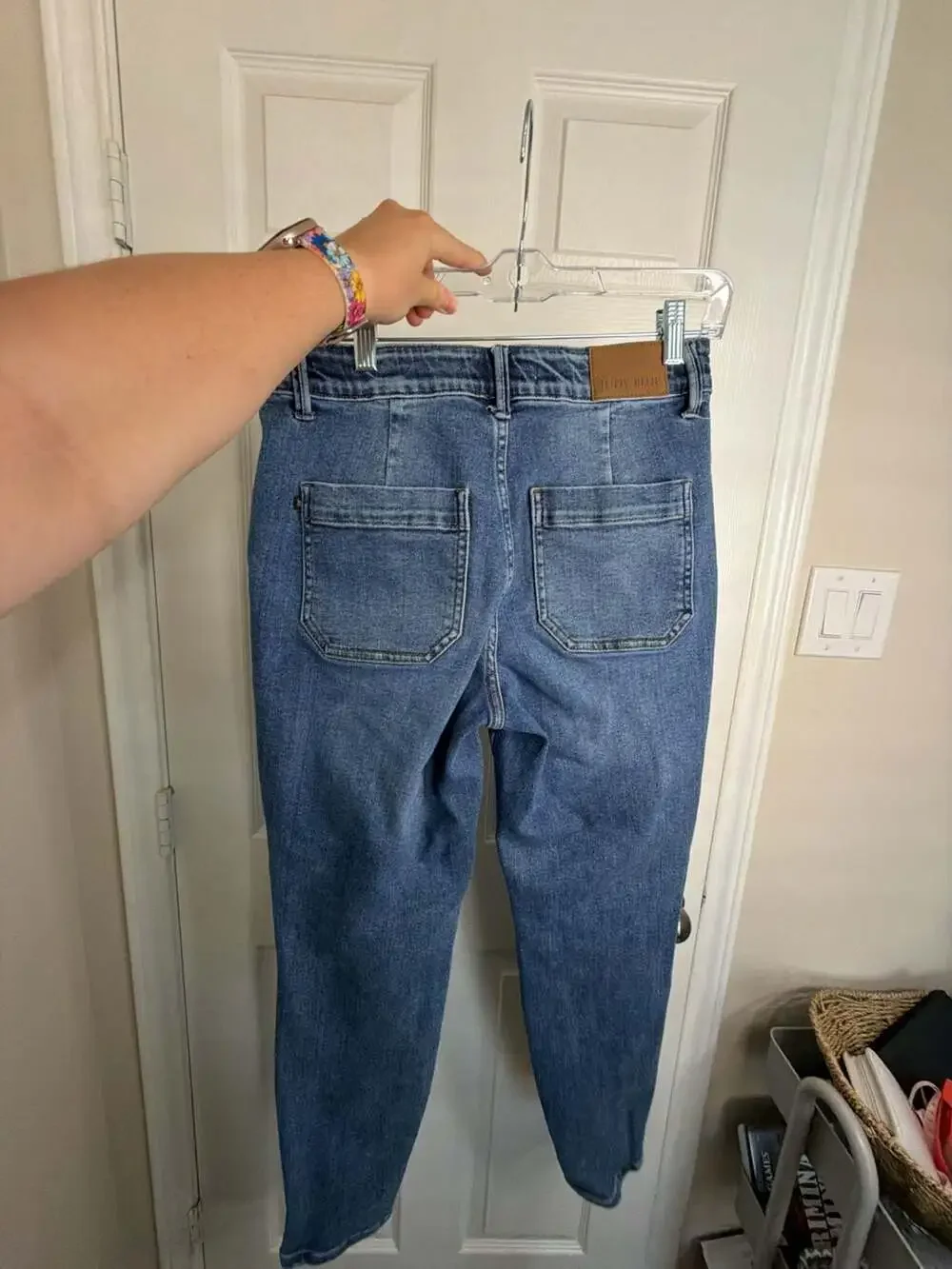 Judy Blue Payton High Rise Medium Wash Denim Jogger Jeans - Picture 5 of 5